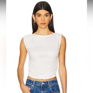 Free People Night We Met White Tee